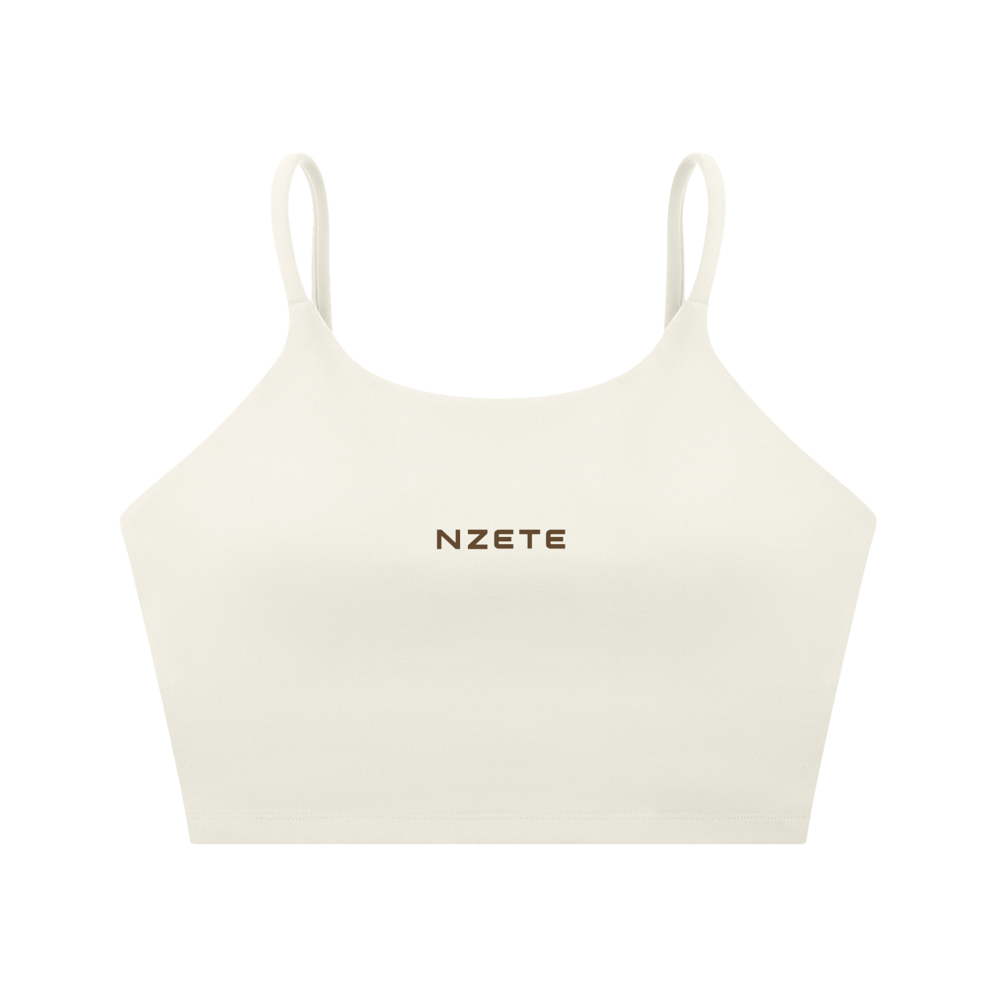 NZETE Women's Spaghetti Strap Yoga Sports Bra | Bodycon Crop