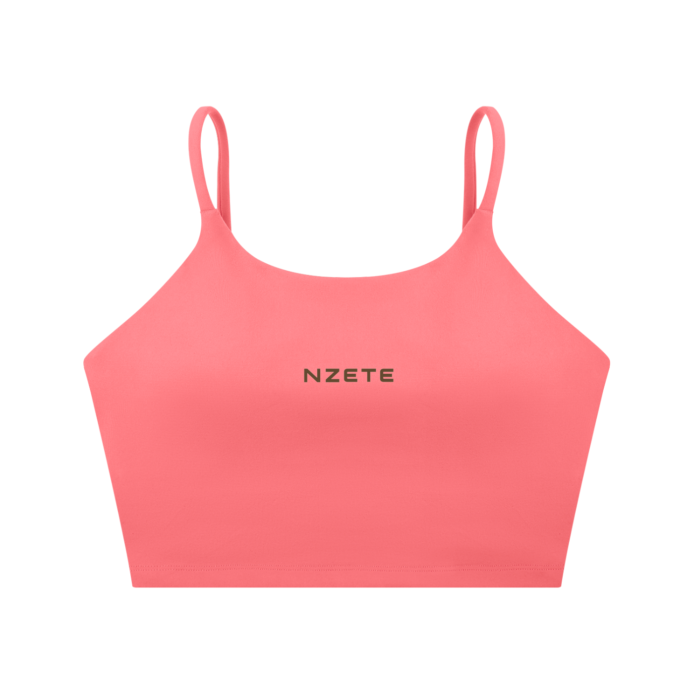 NZETE Women's Spaghetti Strap Yoga Sports Bra | Bodycon Crop