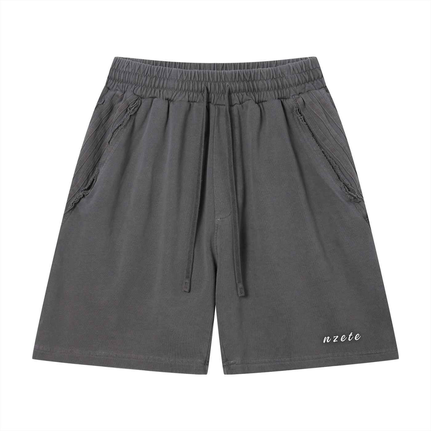 Unisex Vintage Wash Raw Edge Shorts
