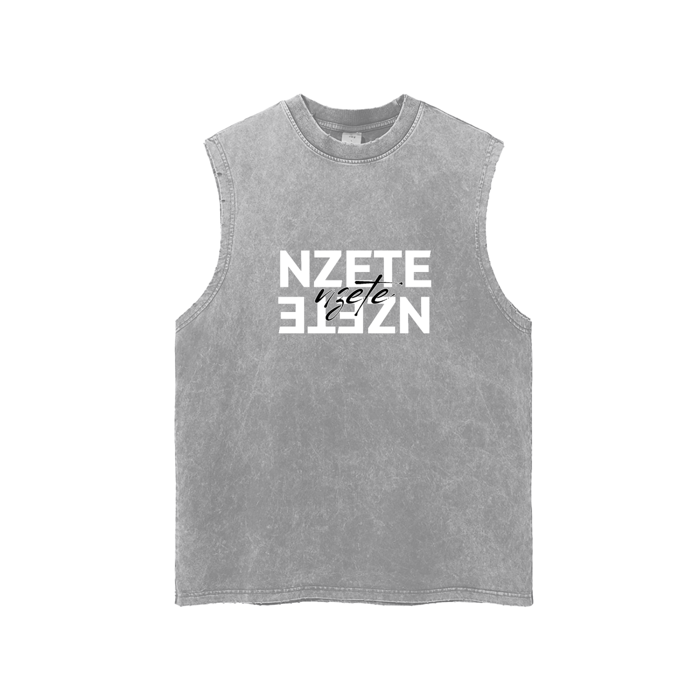 Snow Washed Frayed Hem Tank Top