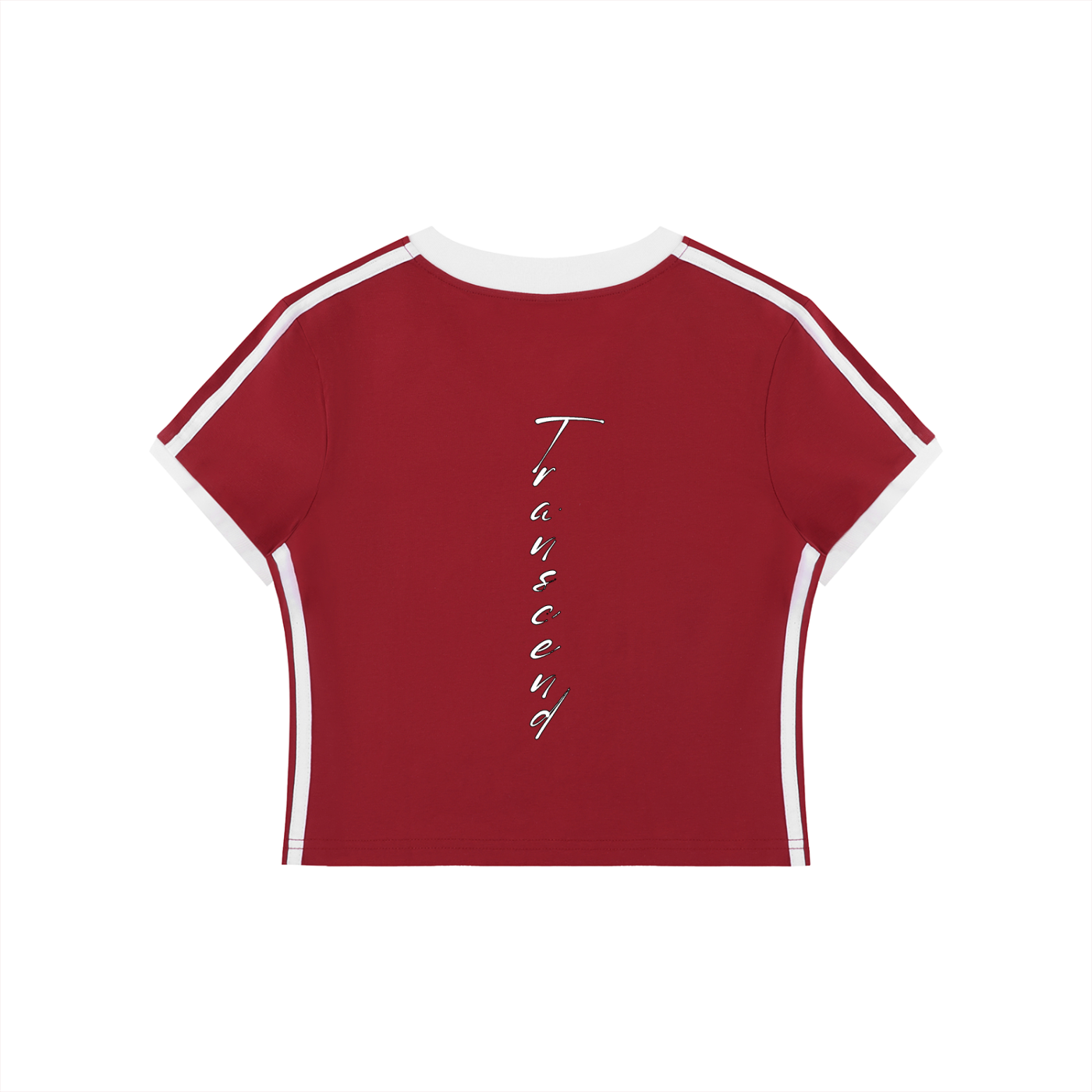 Women's Retro Binding V-Neck Crop T-Shirt