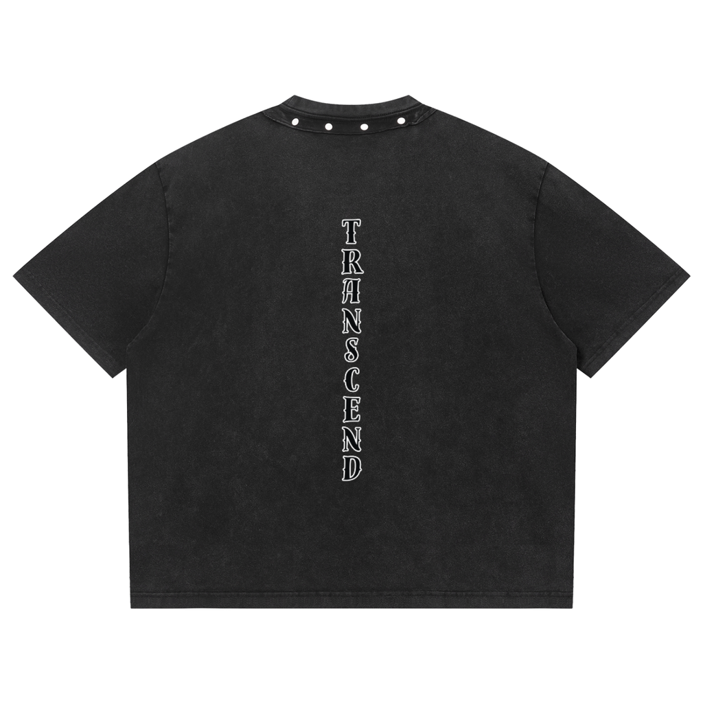 Unisex Washed Boxy Studded T-Shirt