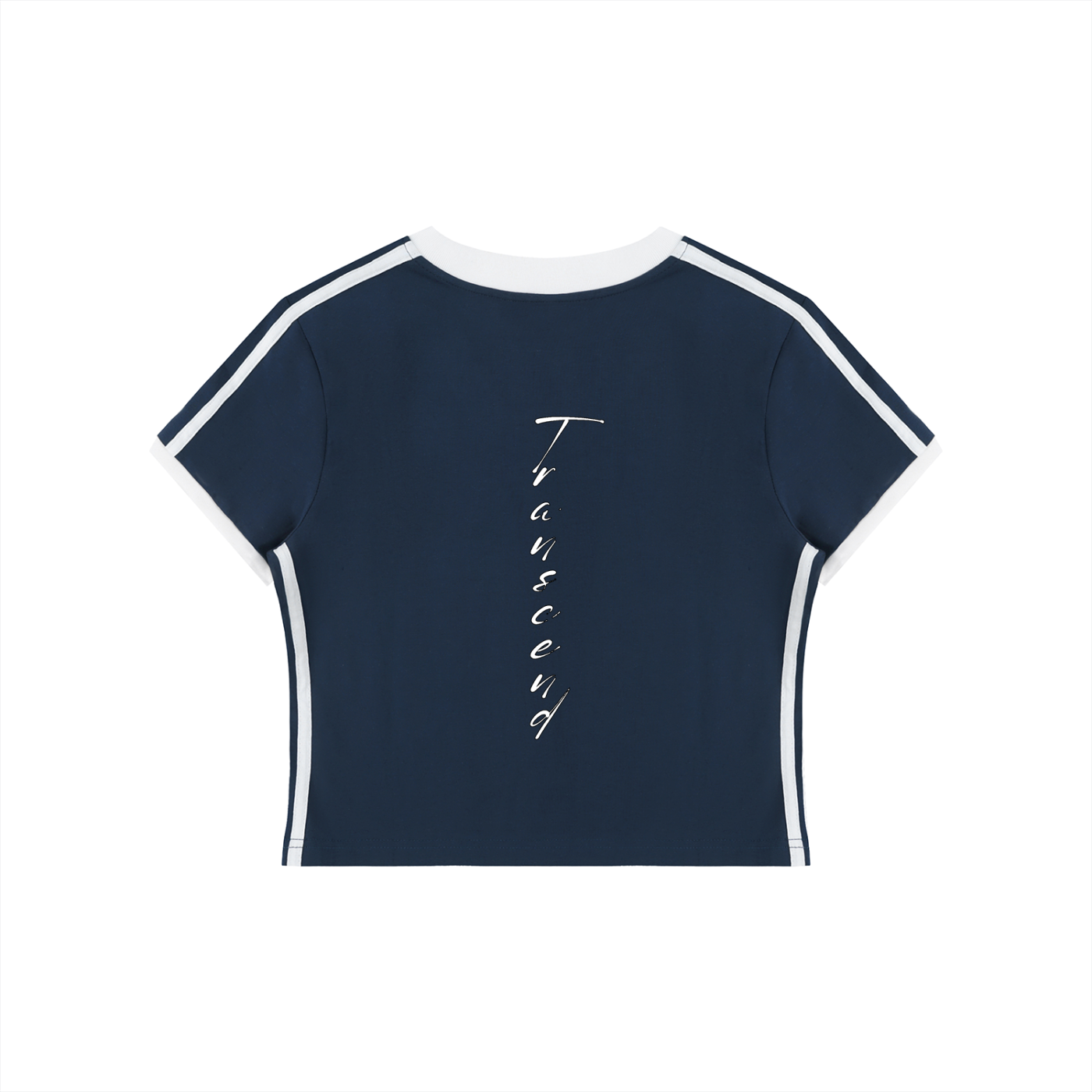 Women's Retro Binding V-Neck Crop T-Shirt