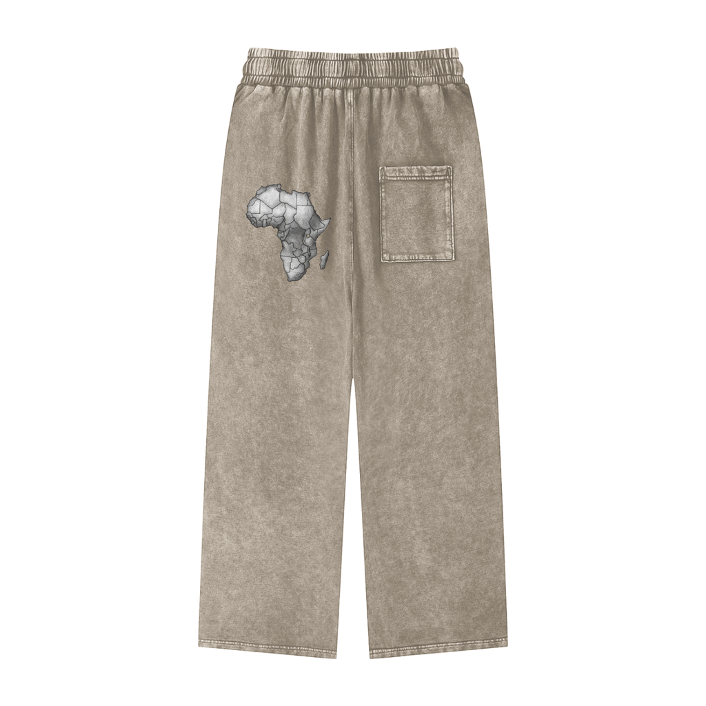 Snow Washed Straight Leg Pants