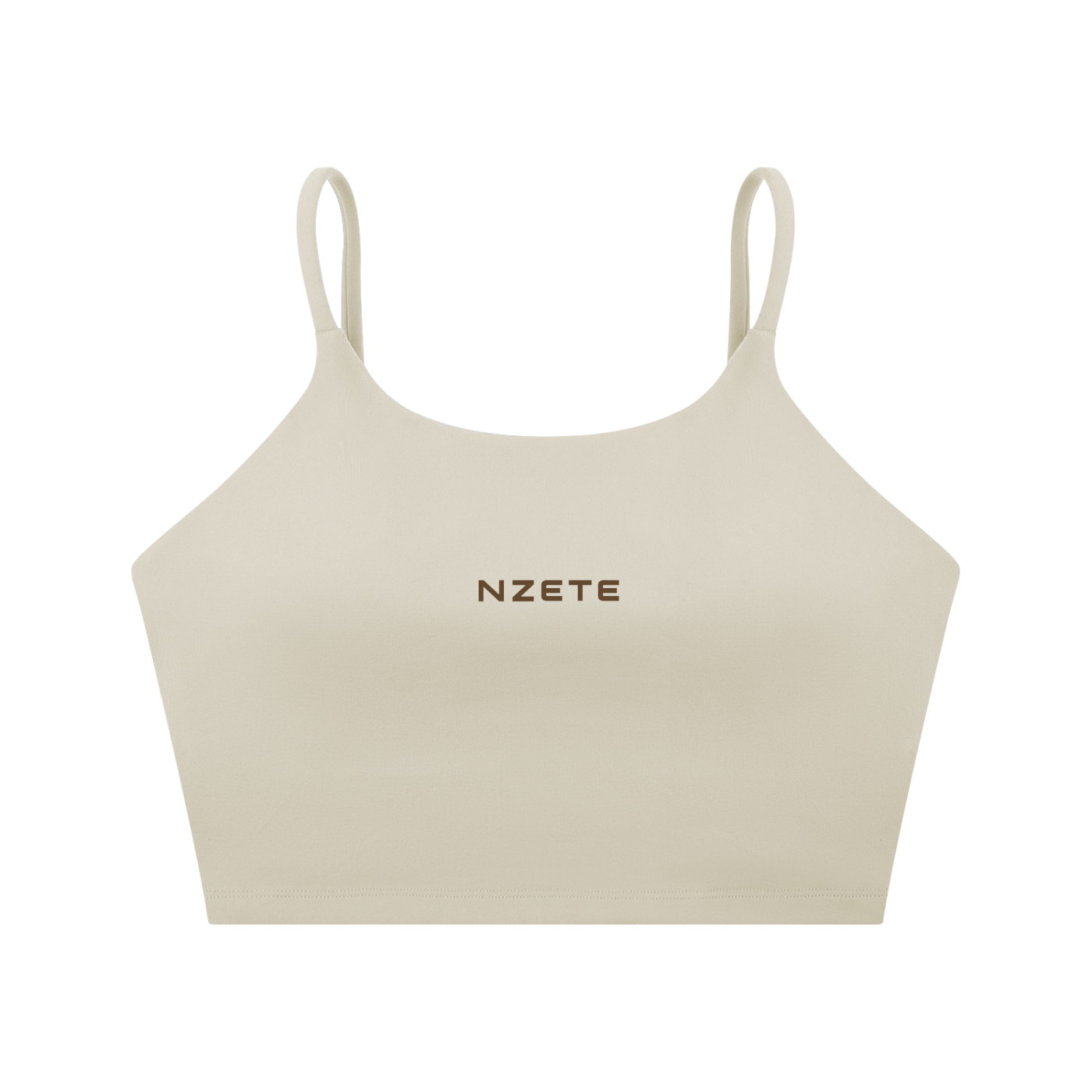 NZETE Women's Spaghetti Strap Yoga Sports Bra | Bodycon Crop