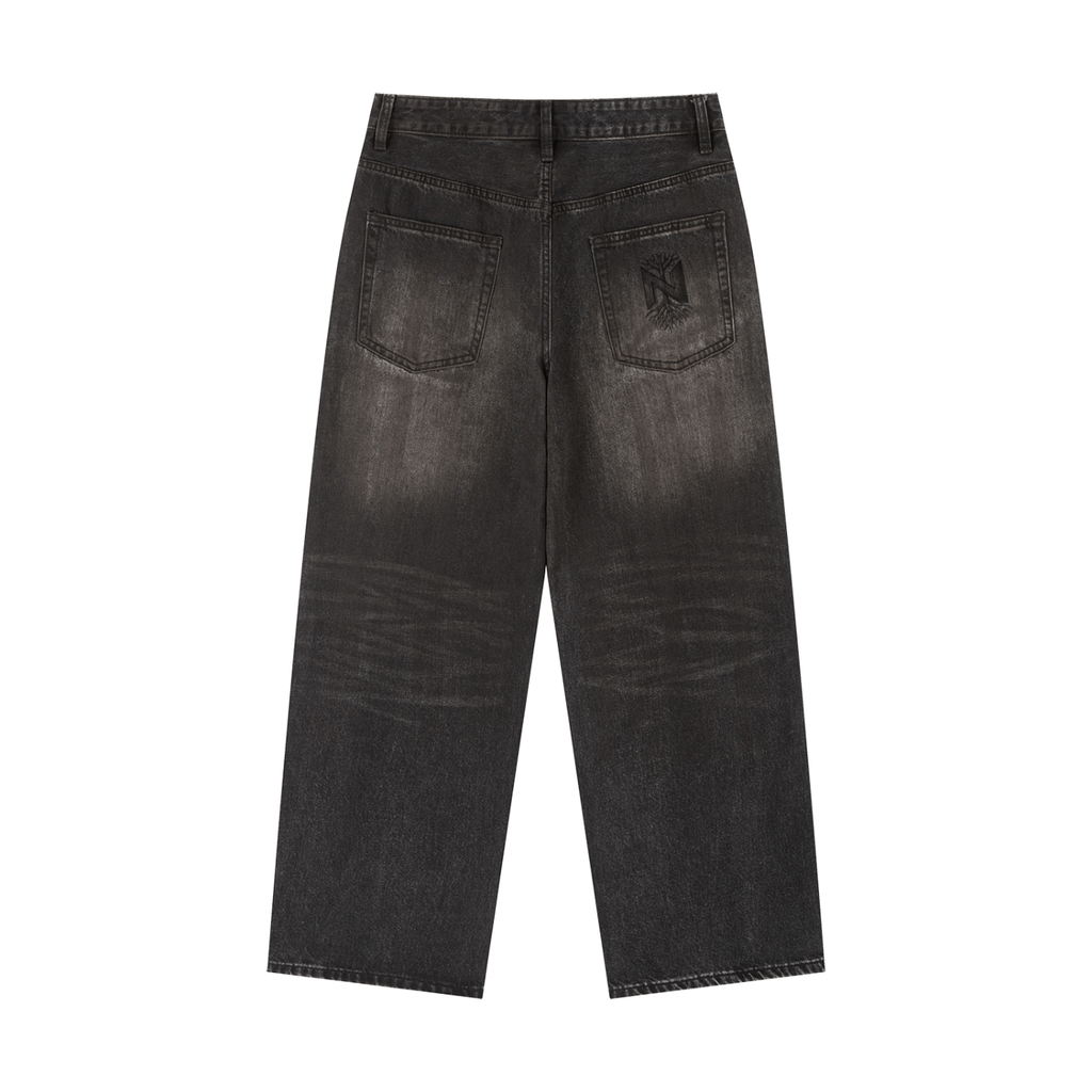 Vintage Wash Heavyweight Denim Jeans