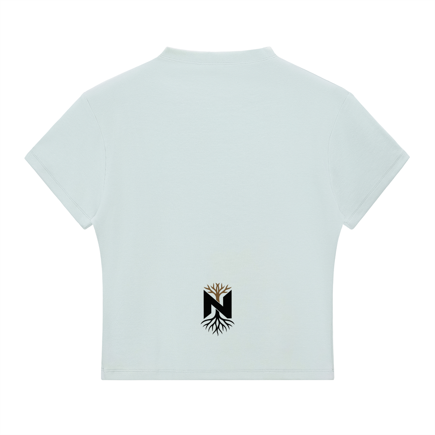 NZETE Women's Essential Slim Fit Mock Neck T-Shirt | Bodycon Crop