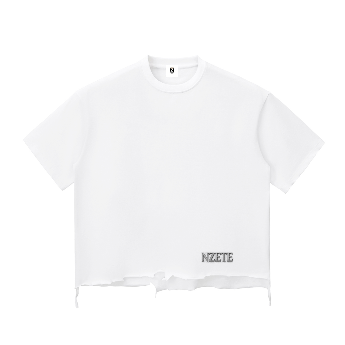 Snow Wash Raw-Hem Boxy T-shirt
