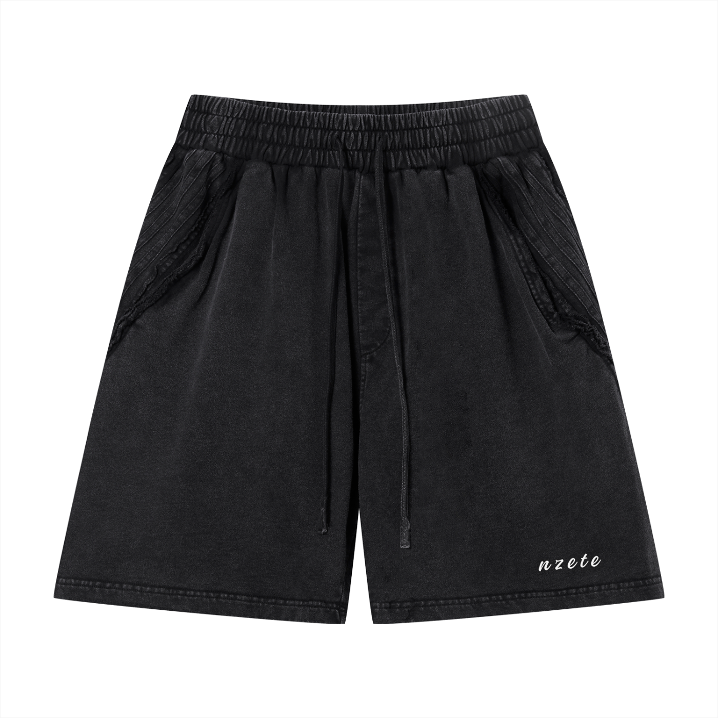 Unisex Vintage Wash Raw Edge Shorts
