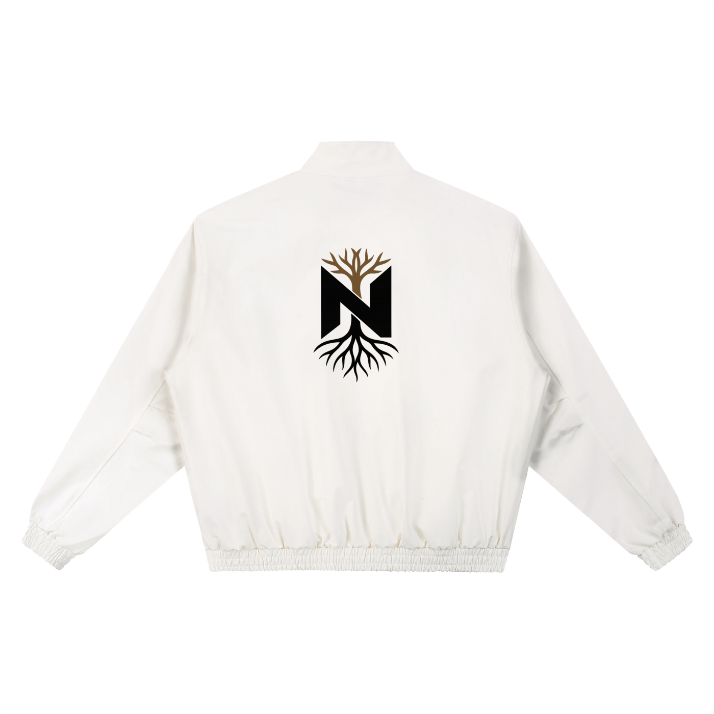 NZETE Stand Collar Bomber Jacket | Unisex Loose Drop Shoulder