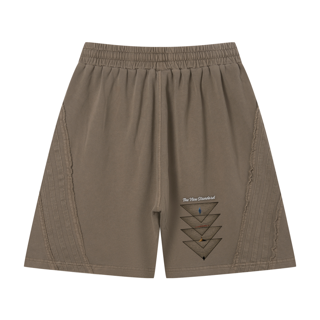 Unisex Vintage Wash Raw Edge Shorts