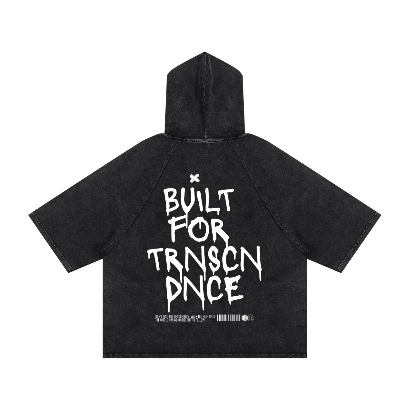 Snow Washed Hooded Boxy T-Shirt
