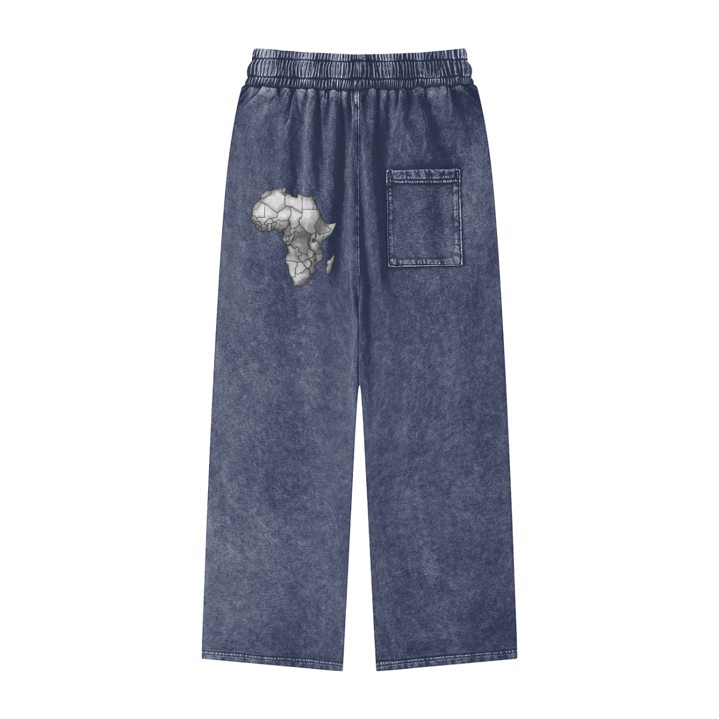 Snow Washed Straight Leg Pants
