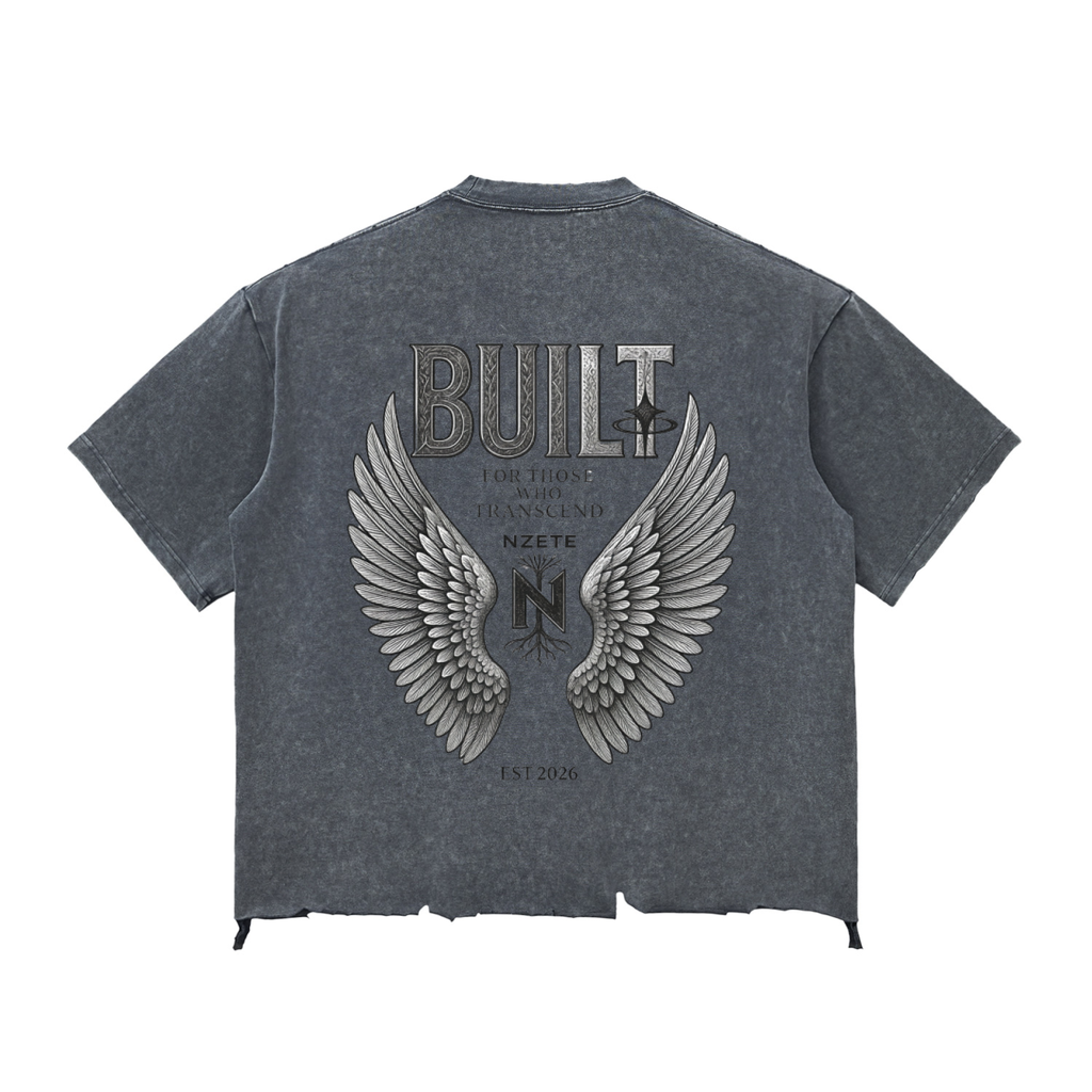 Snow Wash Raw-Hem Boxy T-shirt
