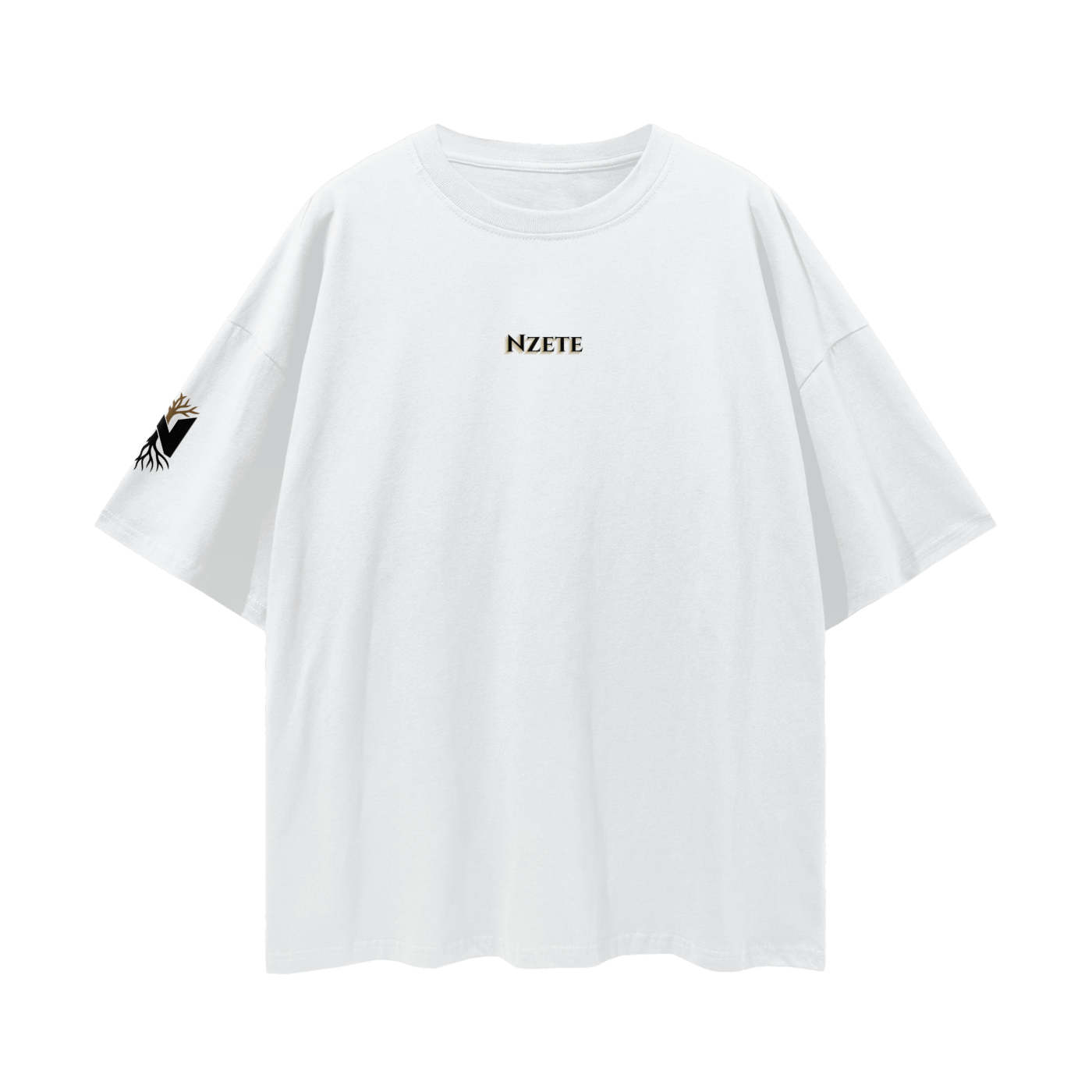 NZETE Streetwear Loose Drop Shoulder T-Shirt | Unisex 100% Cotton
