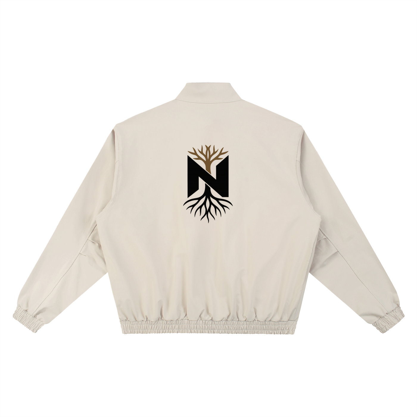 NZETE Stand Collar Bomber Jacket | Unisex Loose Drop Shoulder