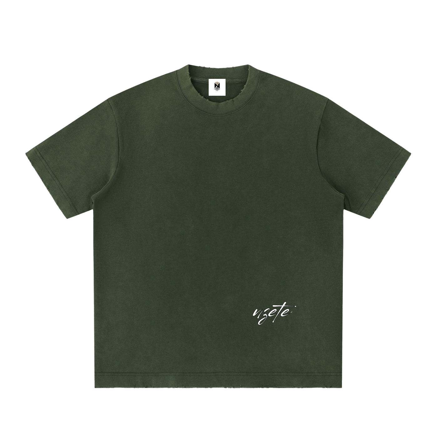 Heavyweight Vintage Washed Frayed T-Shirt