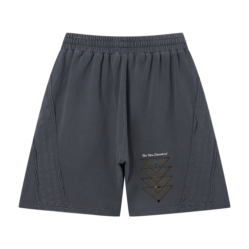 Unisex Vintage Wash Raw Edge Shorts