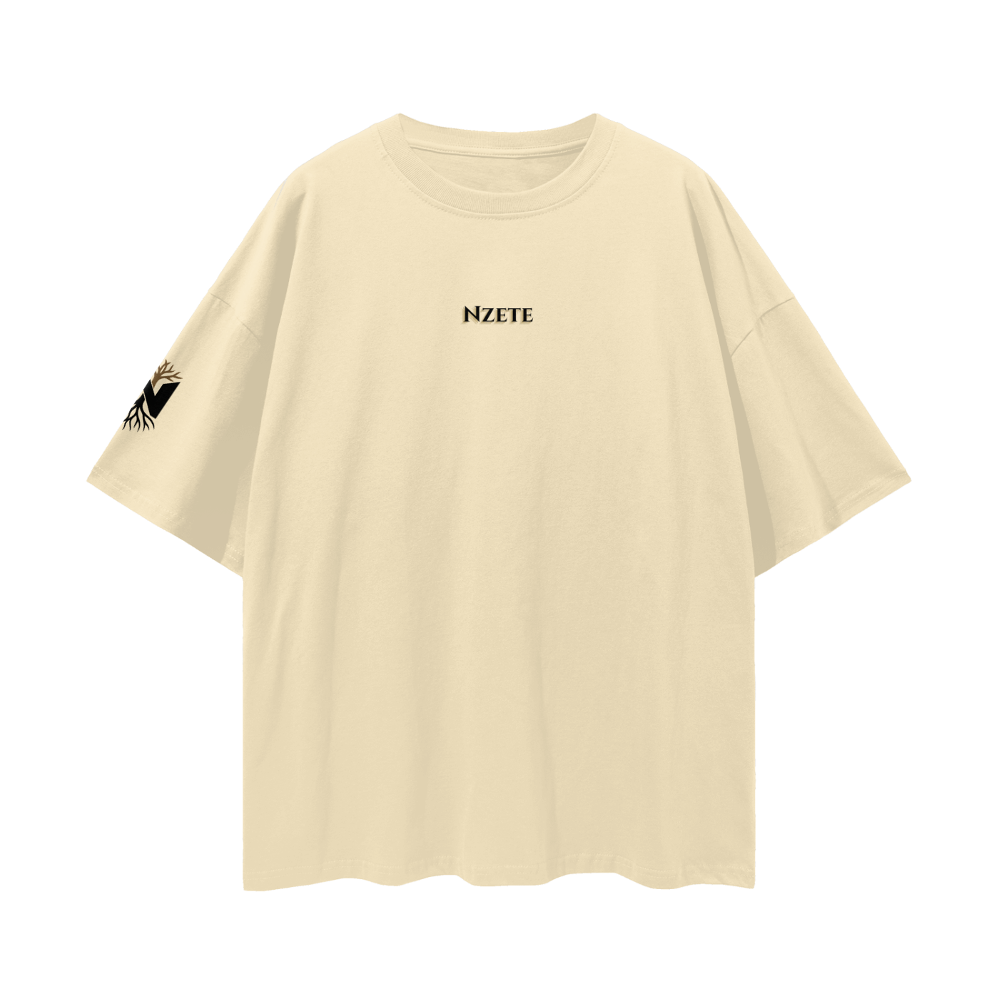 NZETE Streetwear Loose Drop Shoulder T-Shirt | Unisex 100% Cotton