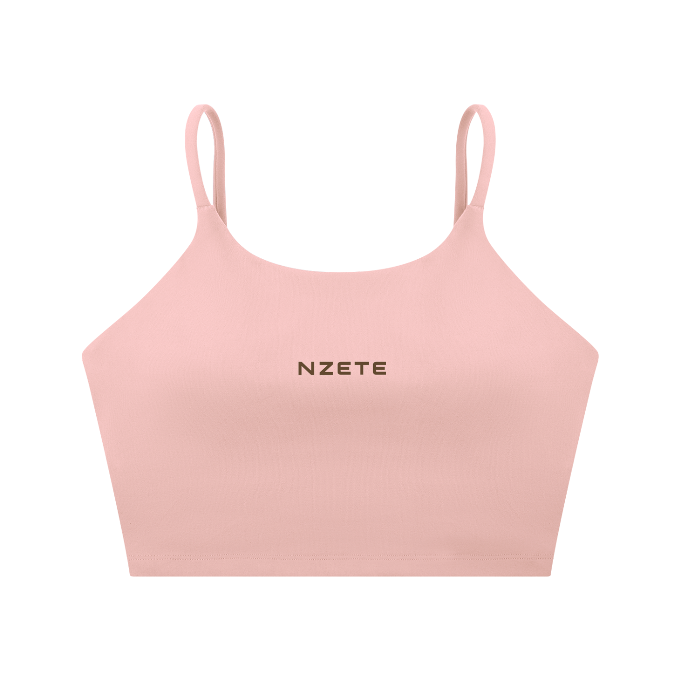 NZETE Women's Spaghetti Strap Yoga Sports Bra | Bodycon Crop