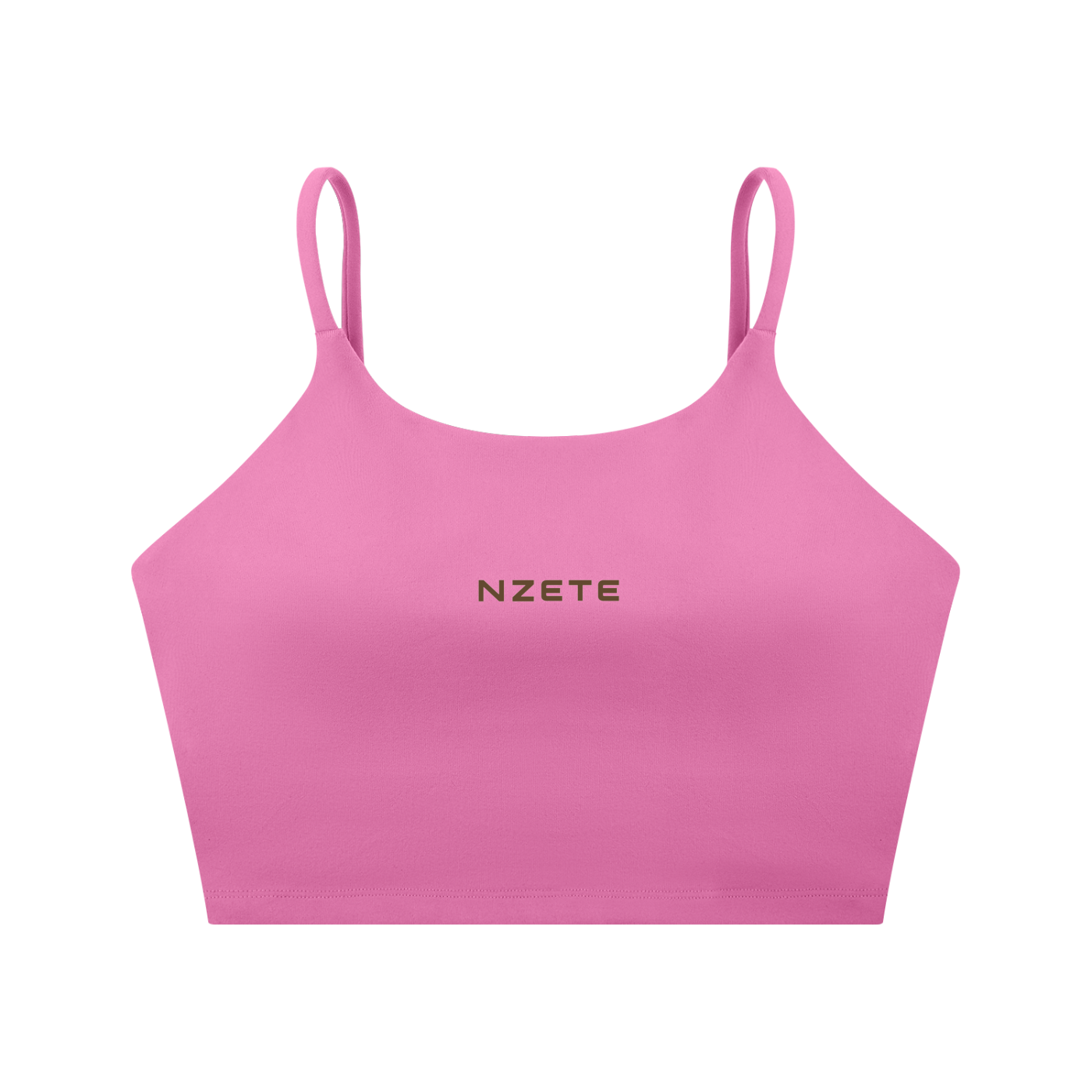 NZETE Women's Spaghetti Strap Yoga Sports Bra | Bodycon Crop