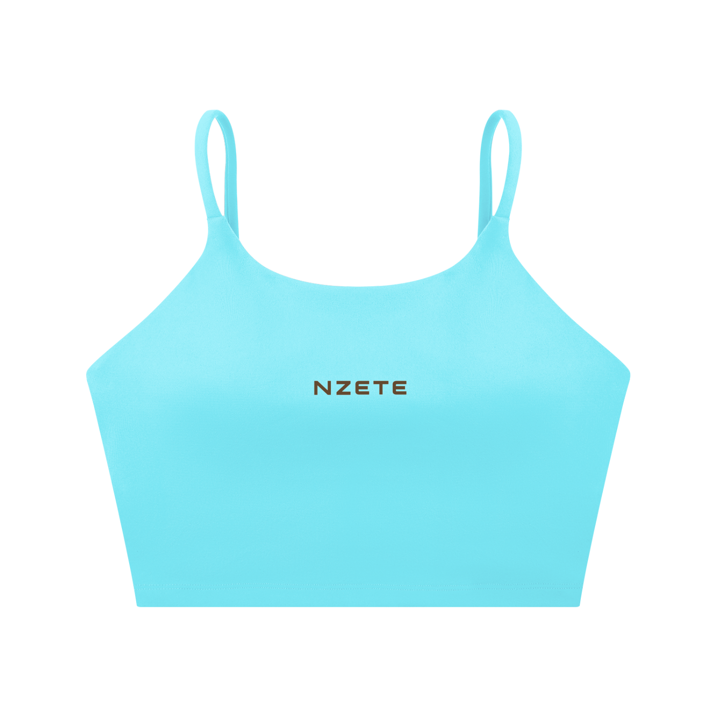 NZETE Women's Spaghetti Strap Yoga Sports Bra | Bodycon Crop
