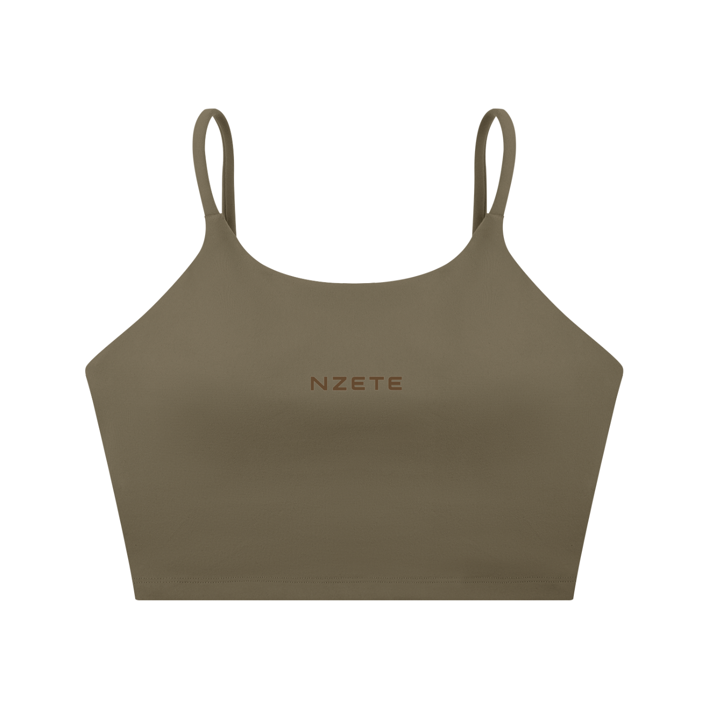 NZETE Women's Spaghetti Strap Yoga Sports Bra | Bodycon Crop