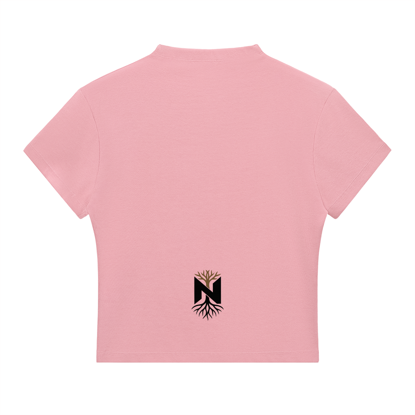 NZETE Women's Essential Slim Fit Mock Neck T-Shirt | Bodycon Crop