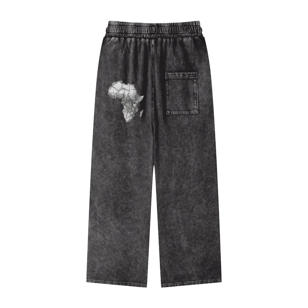 Snow Washed Straight Leg Pants