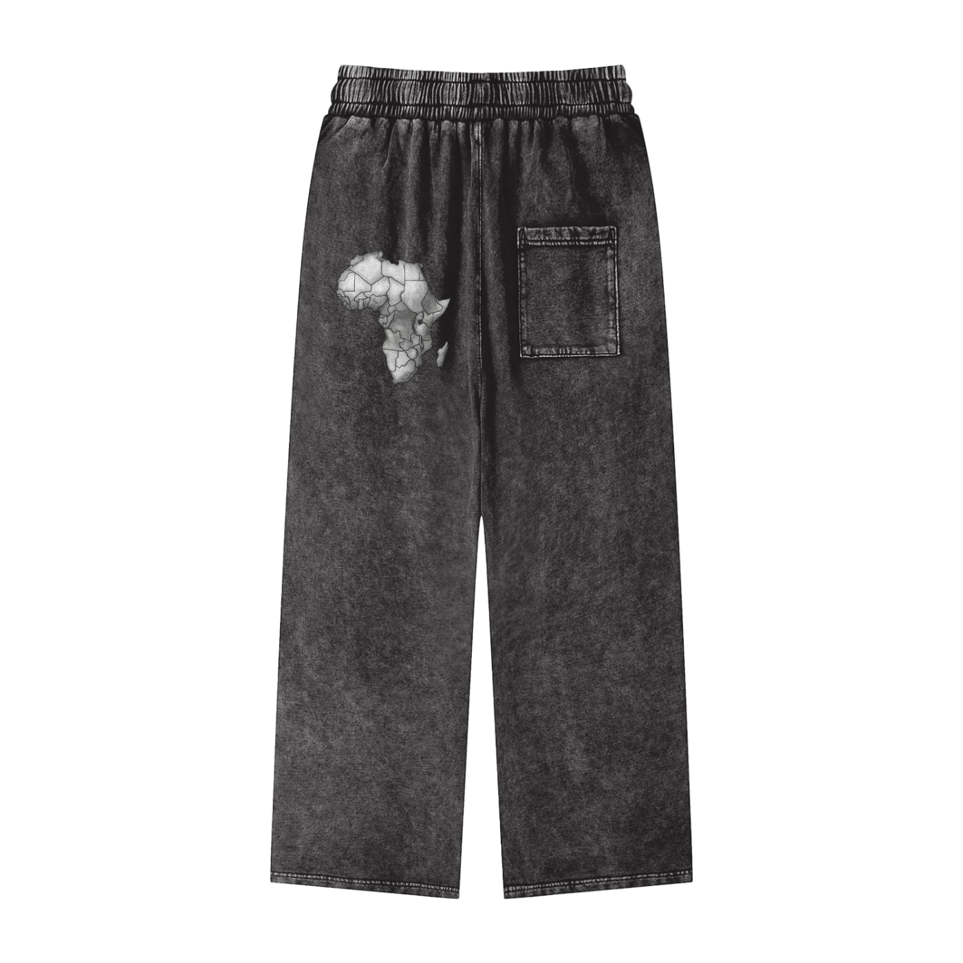 Snow Washed Straight Leg Pants